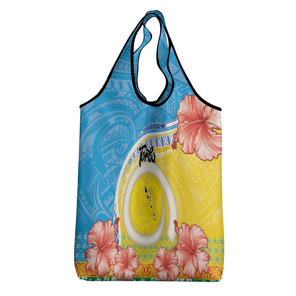 Torba Vanuatu Grocery Bag Hibiscus Sand Drawing with Pacific Pattern LT9 - Polynesian Pride