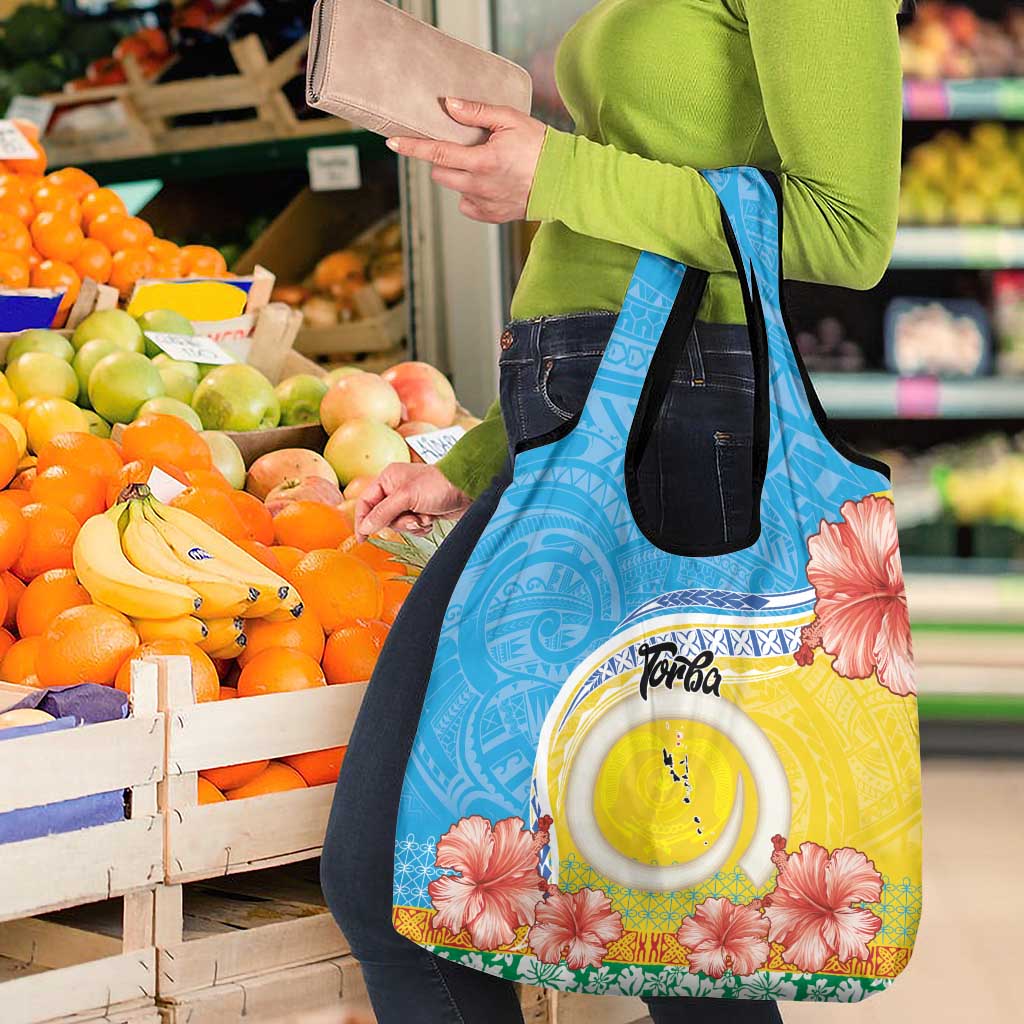Torba Vanuatu Grocery Bag Hibiscus Sand Drawing with Pacific Pattern LT9 - Polynesian Pride