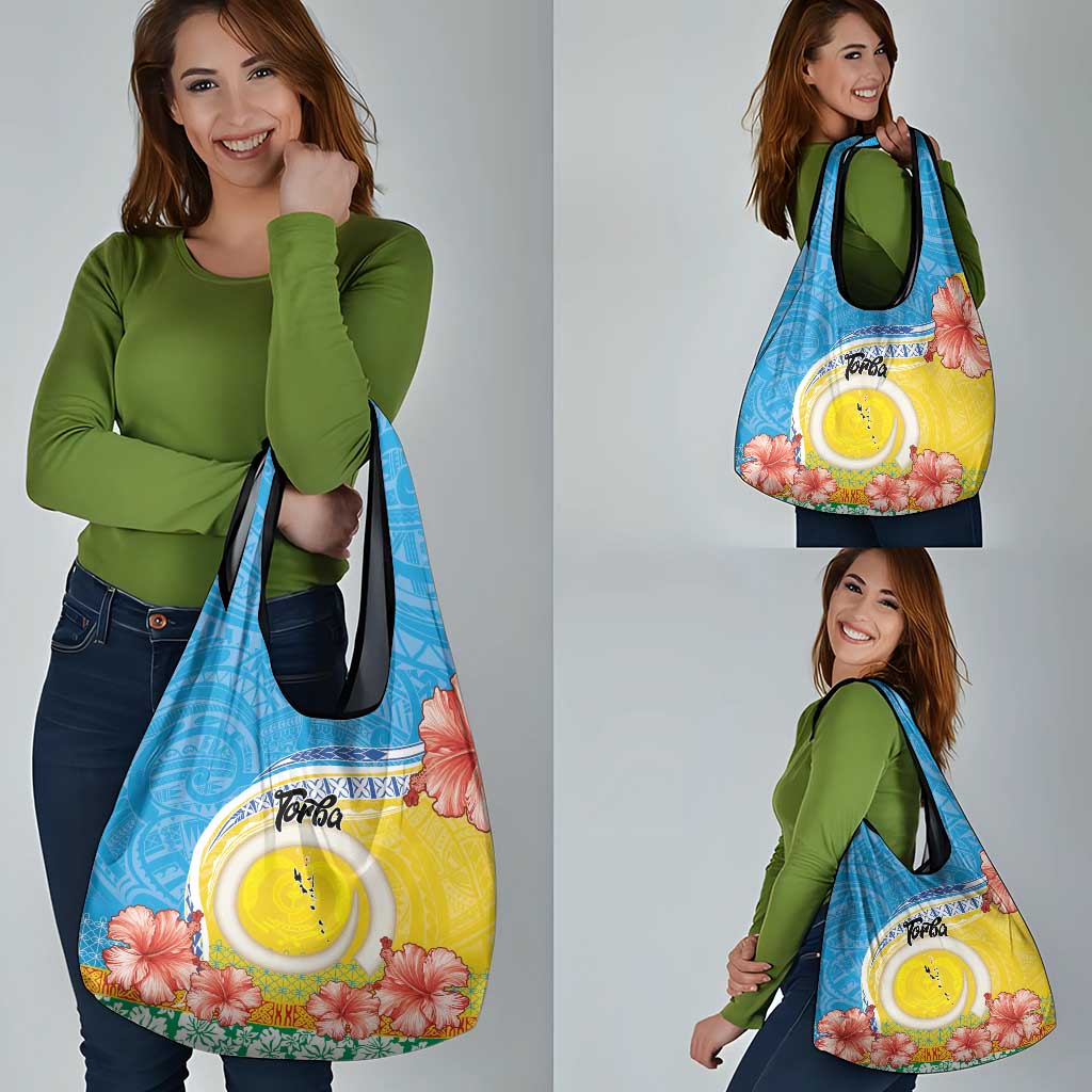 Torba Vanuatu Grocery Bag Hibiscus Sand Drawing with Pacific Pattern LT9 - Polynesian Pride