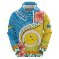 Torba Vanuatu Hoodie Hibiscus Sand Drawing with Pacific Pattern LT9 - Polynesian Pride