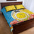 Torba Vanuatu Quilt Bed Set Hibiscus Sand Drawing with Pacific Pattern