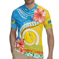 Torba Vanuatu Rugby Jersey Hibiscus Sand Drawing with Pacific Pattern LT9 - Polynesian Pride