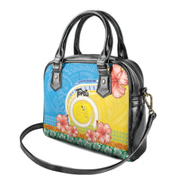 Torba Vanuatu Shoulder Handbag Hibiscus Sand Drawing with Pacific Pattern LT9 - Polynesian Pride