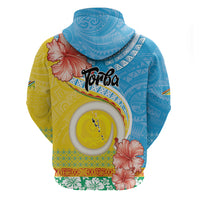 Torba Vanuatu Zip Hoodie Hibiscus Sand Drawing with Pacific Pattern LT9 - Polynesian Pride