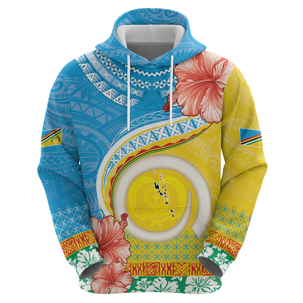 Torba Vanuatu Zip Hoodie Hibiscus Sand Drawing with Pacific Pattern LT9 - Polynesian Pride