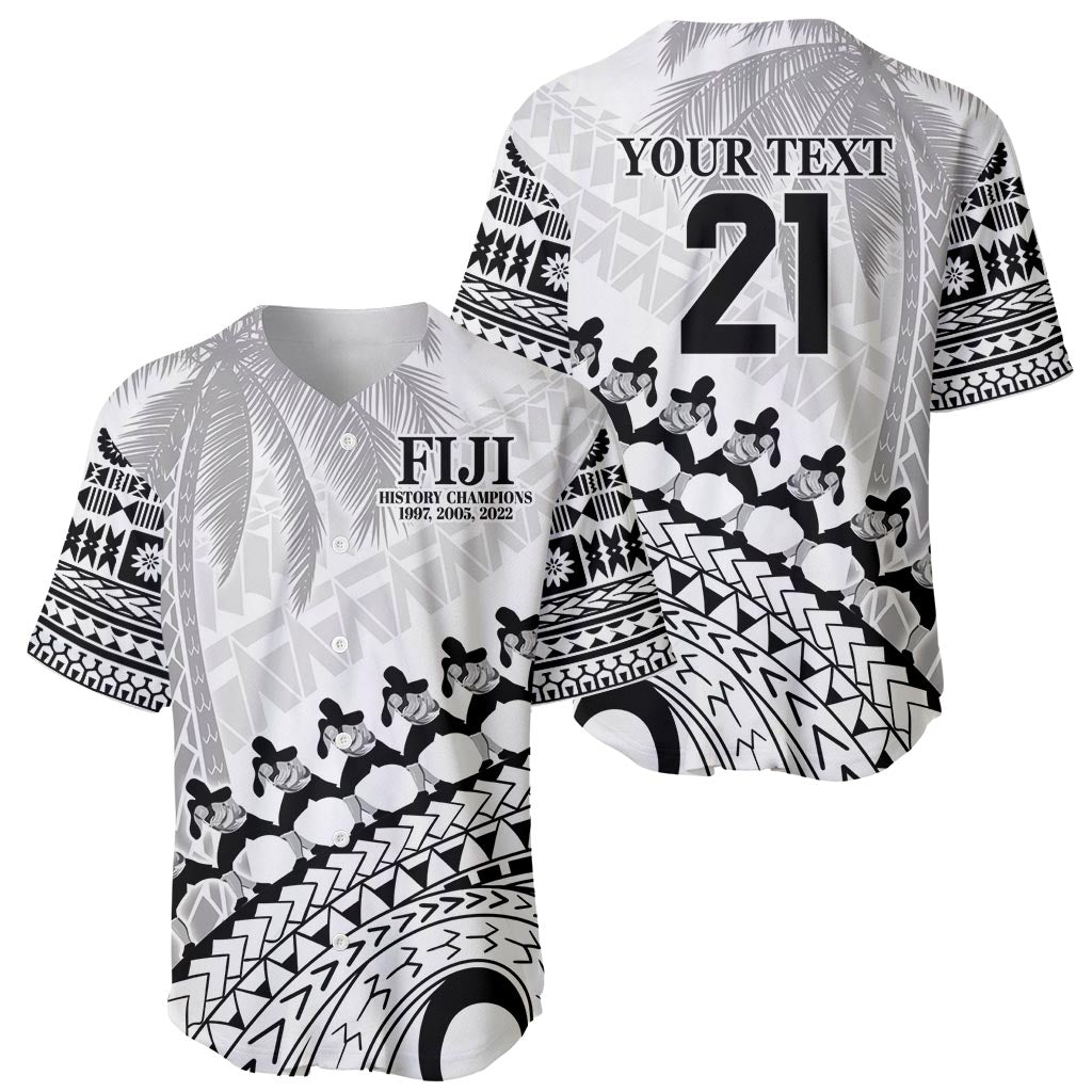 Custom Fiji Rugby Cibi Dance Baseball Jersey Create History World Cup Sevens LT9 - Polynesian Pride
