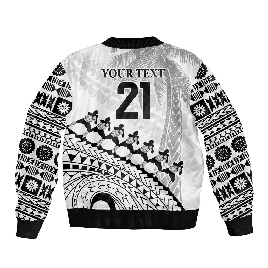 Custom Fiji Rugby Cibi Dance Bomber Jacket Create History World Cup Sevens LT9 - Polynesian Pride