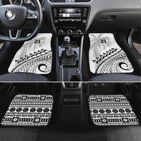 Custom Fiji Rugby Cibi Dance Car Mats Create History World Cup Sevens LT9 Set 4pcs White - Polynesian Pride