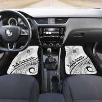 Custom Fiji Rugby Cibi Dance Car Mats Create History World Cup Sevens LT9 Set 2pcs - Front White - Polynesian Pride