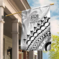 Custom Fiji Rugby Cibi Dance Garden Flag Create History World Cup Sevens LT9 House Flag White - Polynesian Pride