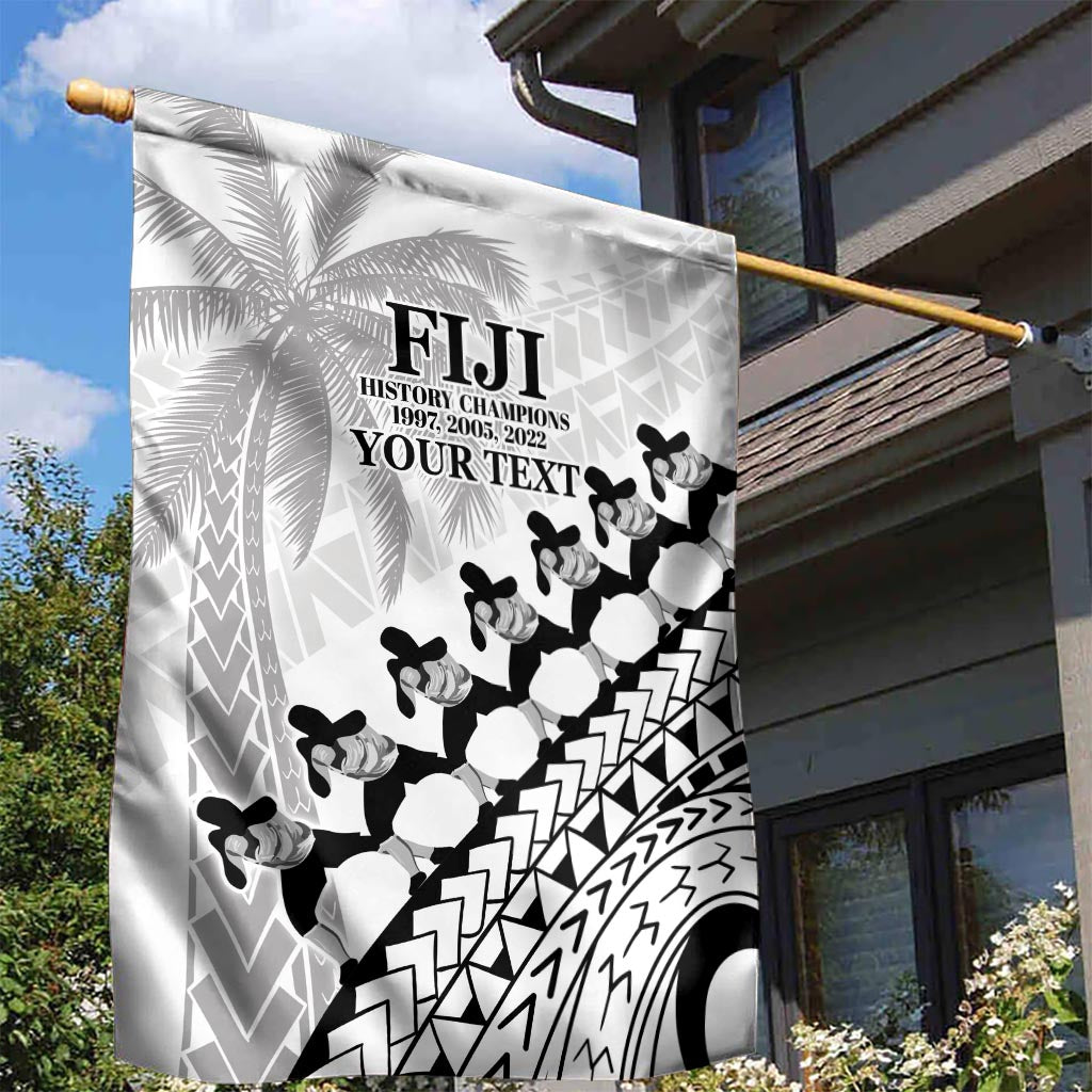 Custom Fiji Rugby Cibi Dance Garden Flag Create History World Cup Sevens LT9 - Polynesian Pride