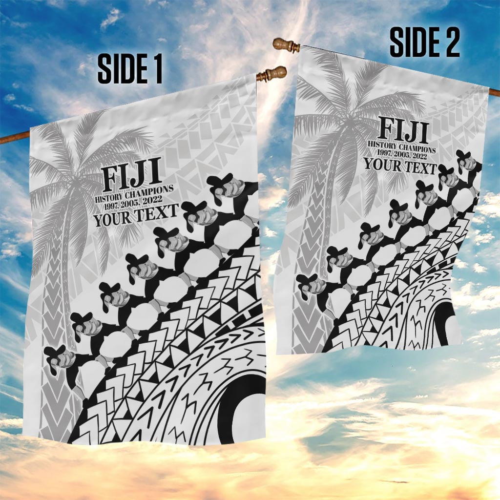 Custom Fiji Rugby Cibi Dance Garden Flag Create History World Cup Sevens LT9 - Polynesian Pride