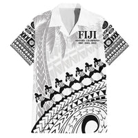 Custom Fiji Rugby Cibi Dance Hawaiian Shirt Create History World Cup Sevens LT9 White - Polynesian Pride