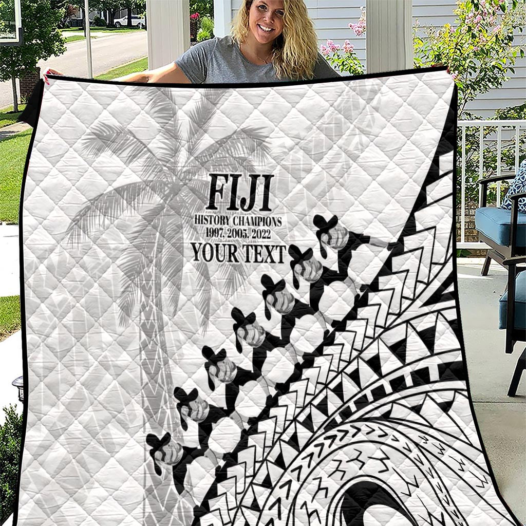 Custom Fiji Rugby Cibi Dance Quilt Create History World Cup Sevens