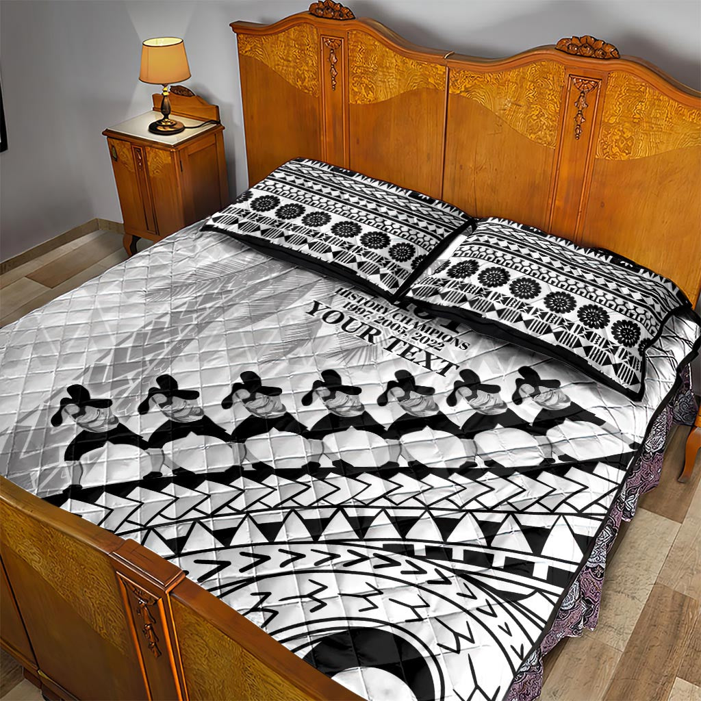 Custom Fiji Rugby Cibi Dance Quilt Bed Set Create History World Cup Sevens LT9 - Polynesian Pride