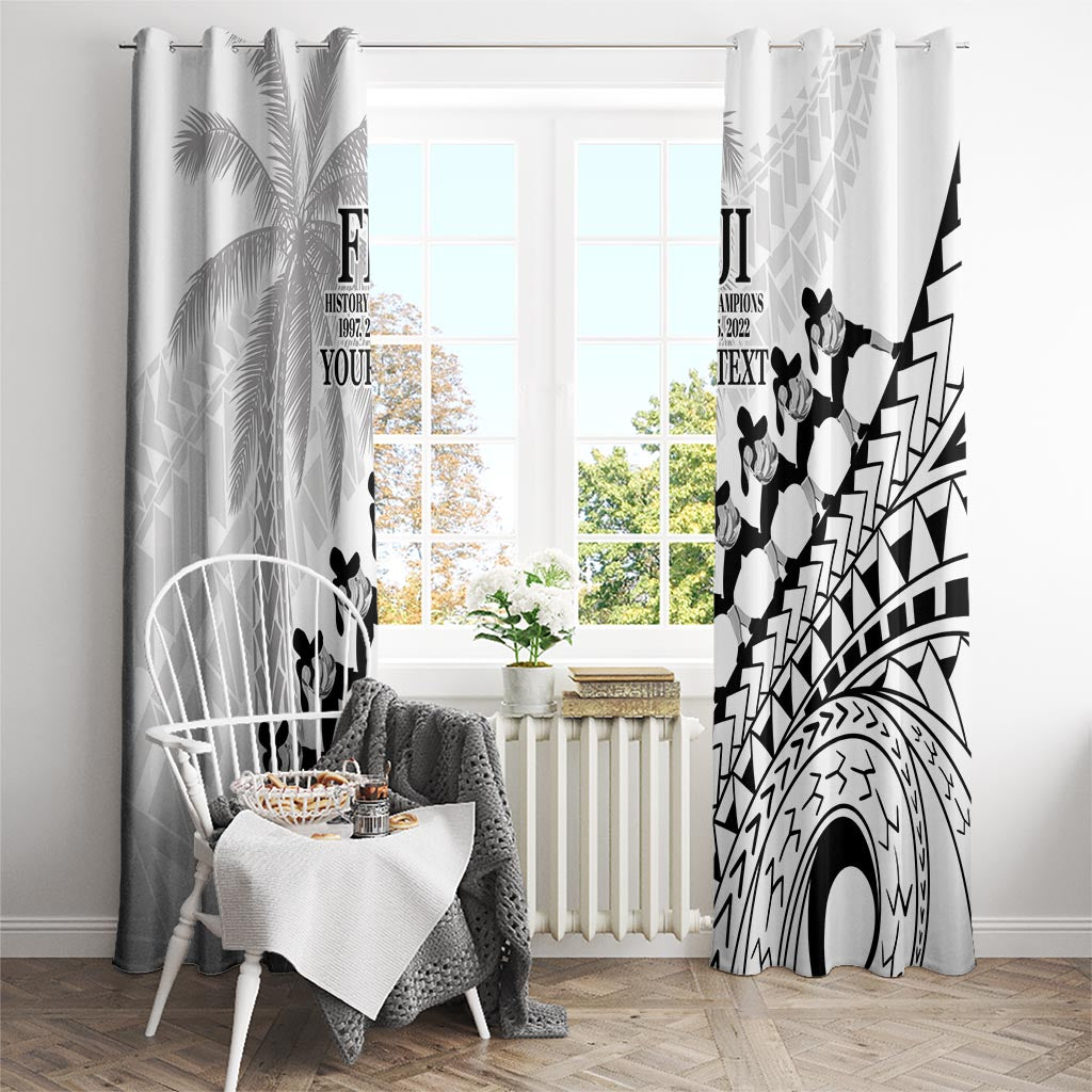 Custom Fiji Rugby Cibi Dance Window Curtain Create History World Cup Sevens LT9 - Polynesian Pride