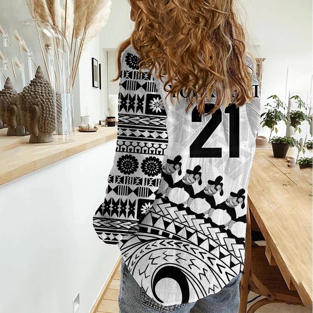 Custom Fiji Rugby Cibi Dance Women Casual Shirt Create History World Cup Sevens LT9 - Polynesian Pride