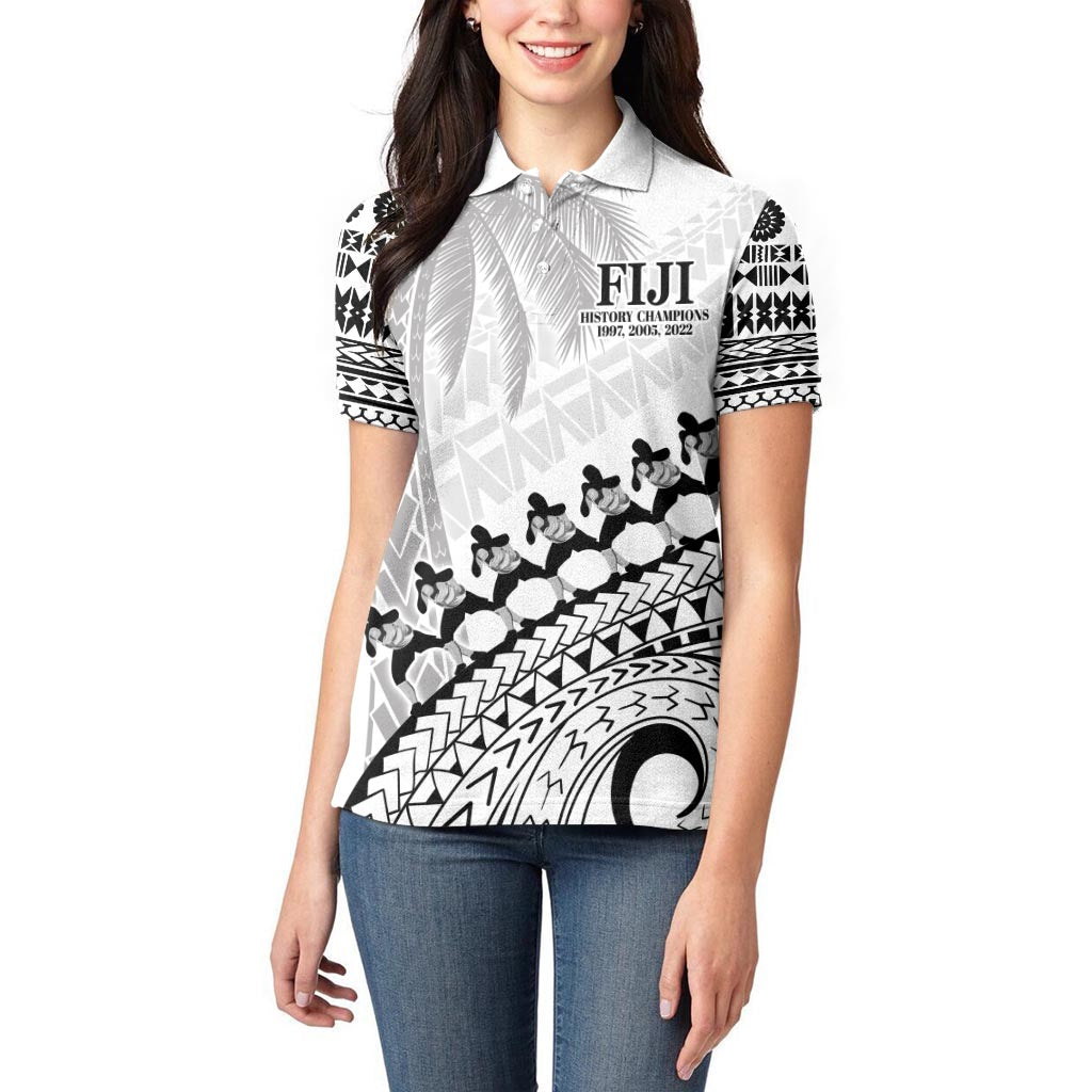 Custom Fiji Rugby Cibi Dance Women Polo Shirt Create History World Cup Sevens LT9 - Polynesian Pride