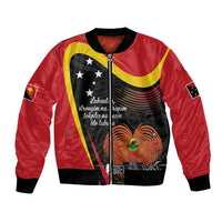 Personalised Papua Niugini Tok Pisin Wik Bomber Jacket LT9 Unisex Red - Polynesian Pride
