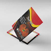 Personalised Papua Niugini Tok Pisin Wik Canvas Wall Art LT9 With Frame Red - Polynesian Pride