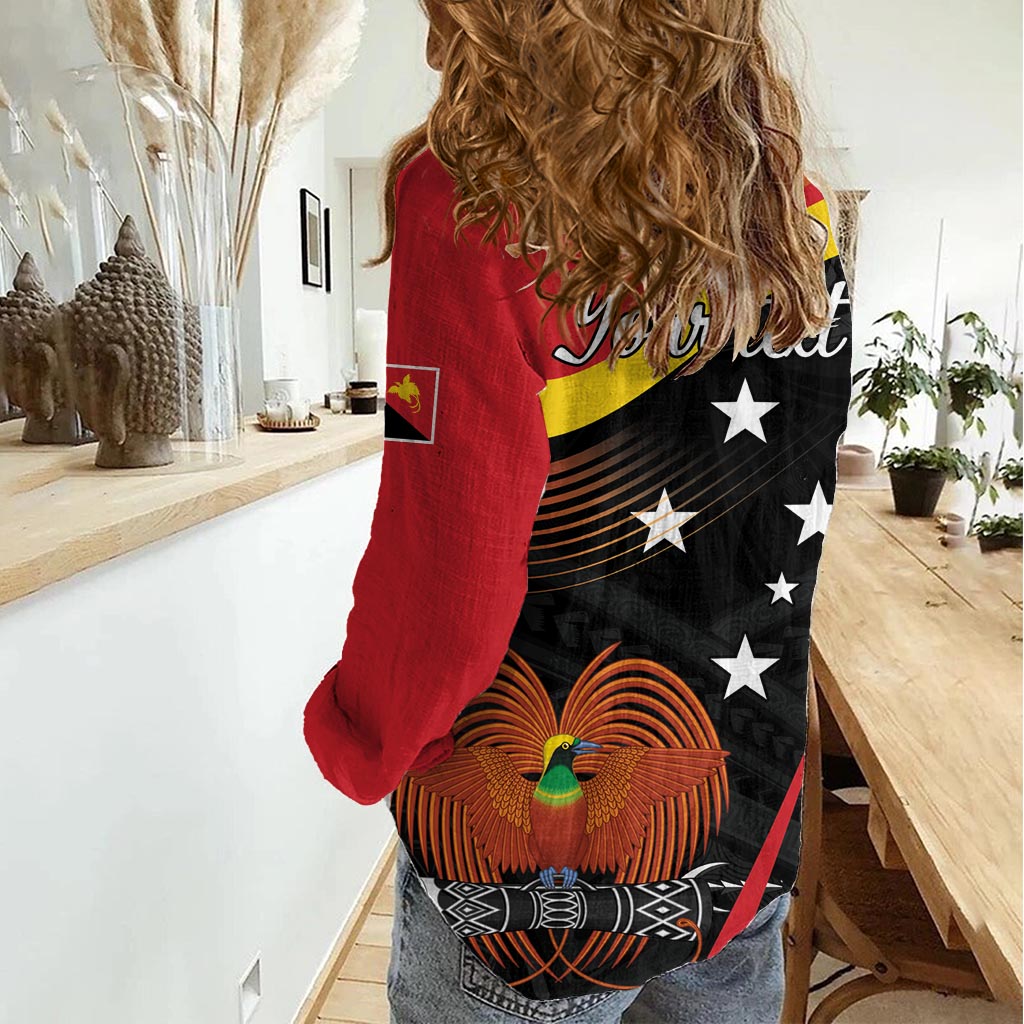 Personalised Papua Niugini Tok Pisin Wik Women Casual Shirt LT9 - Polynesian Pride