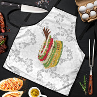 Hawaii Lei Kamehameha Apron Ke'oke'o Seamless Pattern Hibiscus Flower LT9 White - Polynesian Pride