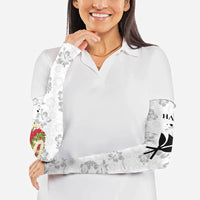 Hawaii Lei Kamehameha Arm Sleeves Ke'oke'o Seamless Pattern Hibiscus Flower LT9 - Polynesian Pride