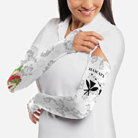 Hawaii Lei Kamehameha Arm Sleeves Ke'oke'o Seamless Pattern Hibiscus Flower LT9 - Polynesian Pride