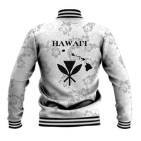 Hawaii Lei Kamehameha Baseball Jacket Ke'oke'o Seamless Pattern Hibiscus Flower LT9 - Polynesian Pride
