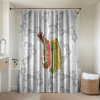 Hawaii Lei Kamehameha Bathroom Set Ke'oke'o Seamless Pattern Hibiscus Flower LT9 Shower Curtain Only White - Polynesian Pride