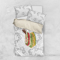 Hawaii Lei Kamehameha Bedding Set Ke'oke'o Seamless Pattern Hibiscus Flower LT9 US Twin 172cm x 218cm White - Polynesian Pride