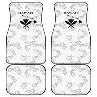 Hawaii Lei Kamehameha Car Mats Ke'oke'o Seamless Pattern Hibiscus Flower LT9 - Polynesian Pride