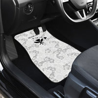 Hawaii Lei Kamehameha Car Mats Ke'oke'o Seamless Pattern Hibiscus Flower LT9 - Polynesian Pride