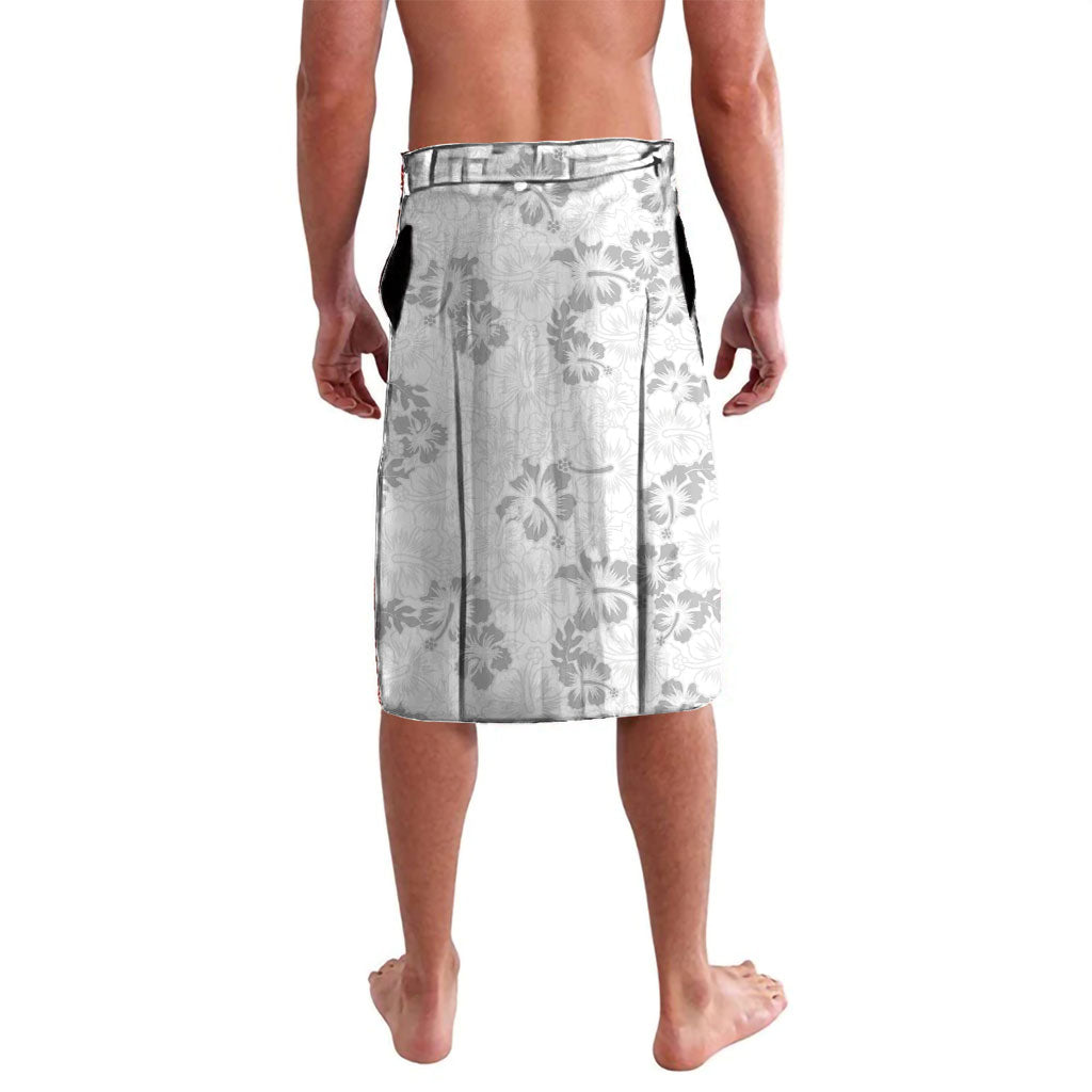 Hawaii Lei Kamehameha Lavalava Ke'oke'o Seamless Pattern Hibiscus Flower LT9 - Polynesian Pride