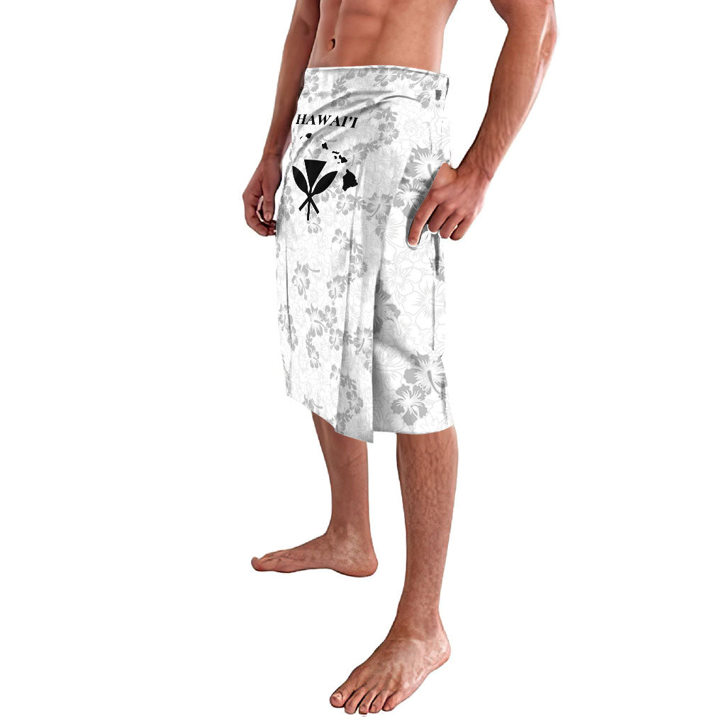 Hawaii Lei Kamehameha Lavalava Ke'oke'o Seamless Pattern Hibiscus Flower LT9 - Polynesian Pride