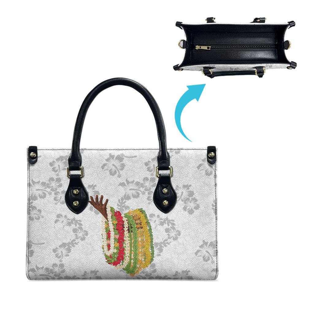 Hawaii Lei Kamehameha Leather Bag Ke'oke'o Seamless Pattern Hibiscus Flower LT9 - Polynesian Pride