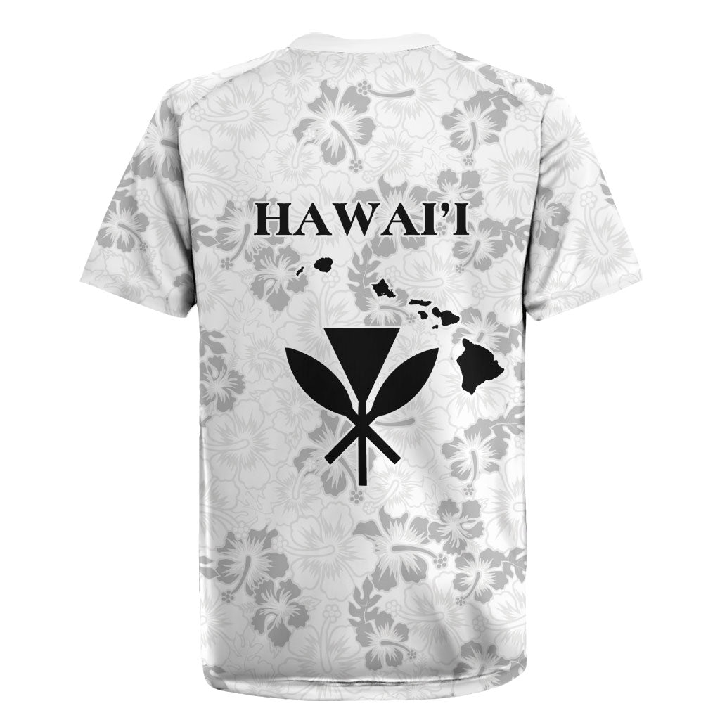 Hawaii Lei Kamehameha Rugby Jersey Ke'oke'o Seamless Pattern Hibiscus Flower LT9 - Polynesian Pride