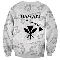 Hawaii Lei Kamehameha Sweatshirt Ke'oke'o Seamless Pattern Hibiscus Flower LT9 - Polynesian Pride