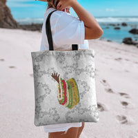Hawaii Lei Kamehameha Tote Bag Ke'oke'o Seamless Pattern Hibiscus Flower LT9 - Polynesian Pride