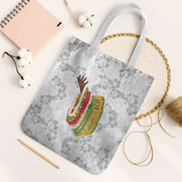 Hawaii Lei Kamehameha Tote Bag Ke'oke'o Seamless Pattern Hibiscus Flower LT9 White Strap One Size White - Polynesian Pride