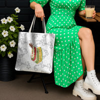 Hawaii Lei Kamehameha Tote Bag Ke'oke'o Seamless Pattern Hibiscus Flower LT9 - Polynesian Pride