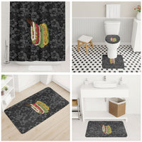 Hawaii Lei Kamehameha Bathroom Set Ele'ele Seamless Pattern Hibiscus Flower LT9 - Polynesian Pride