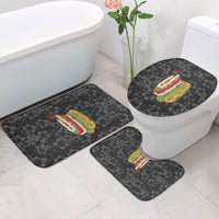 Hawaii Lei Kamehameha Bathroom Set Ele'ele Seamless Pattern Hibiscus Flower LT9 - Polynesian Pride