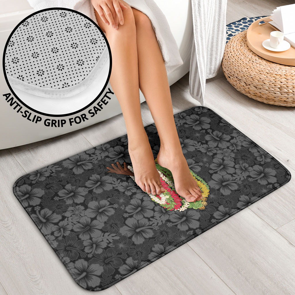 Hawaii Lei Kamehameha Bathroom Set Ele'ele Seamless Pattern Hibiscus Flower LT9 - Polynesian Pride