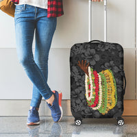 Hawaii Lei Kamehameha Luggage Cover Ele'ele Seamless Pattern Hibiscus Flower LT9 - Polynesian Pride