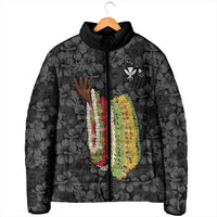 Hawaii Lei Kamehameha Padded Jacket Ele'ele Seamless Pattern Hibiscus Flower LT9 - Polynesian Pride