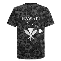 Hawaii Lei Kamehameha Rugby Jersey Ele'ele Seamless Pattern Hibiscus Flower LT9 - Polynesian Pride