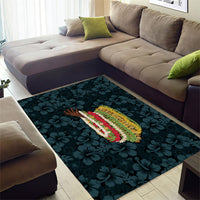 Hawaii Lei Kamehameha Area Rug Uliuli Seamless Pattern Hibiscus Flower LT9 - Polynesian Pride