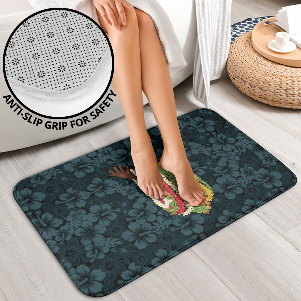 Hawaii Lei Kamehameha Bathroom Set Uliuli Seamless Pattern Hibiscus Flower LT9 - Polynesian Pride