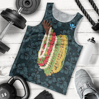 Hawaii Lei Kamehameha Men Tank Top Uliuli Seamless Pattern Hibiscus Flower LT9 - Polynesian Pride